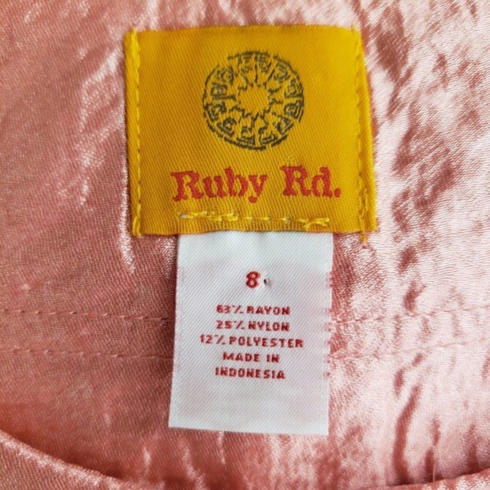 Ruby Rd Pink Lam Trench Jacket, Size 8 - image 6